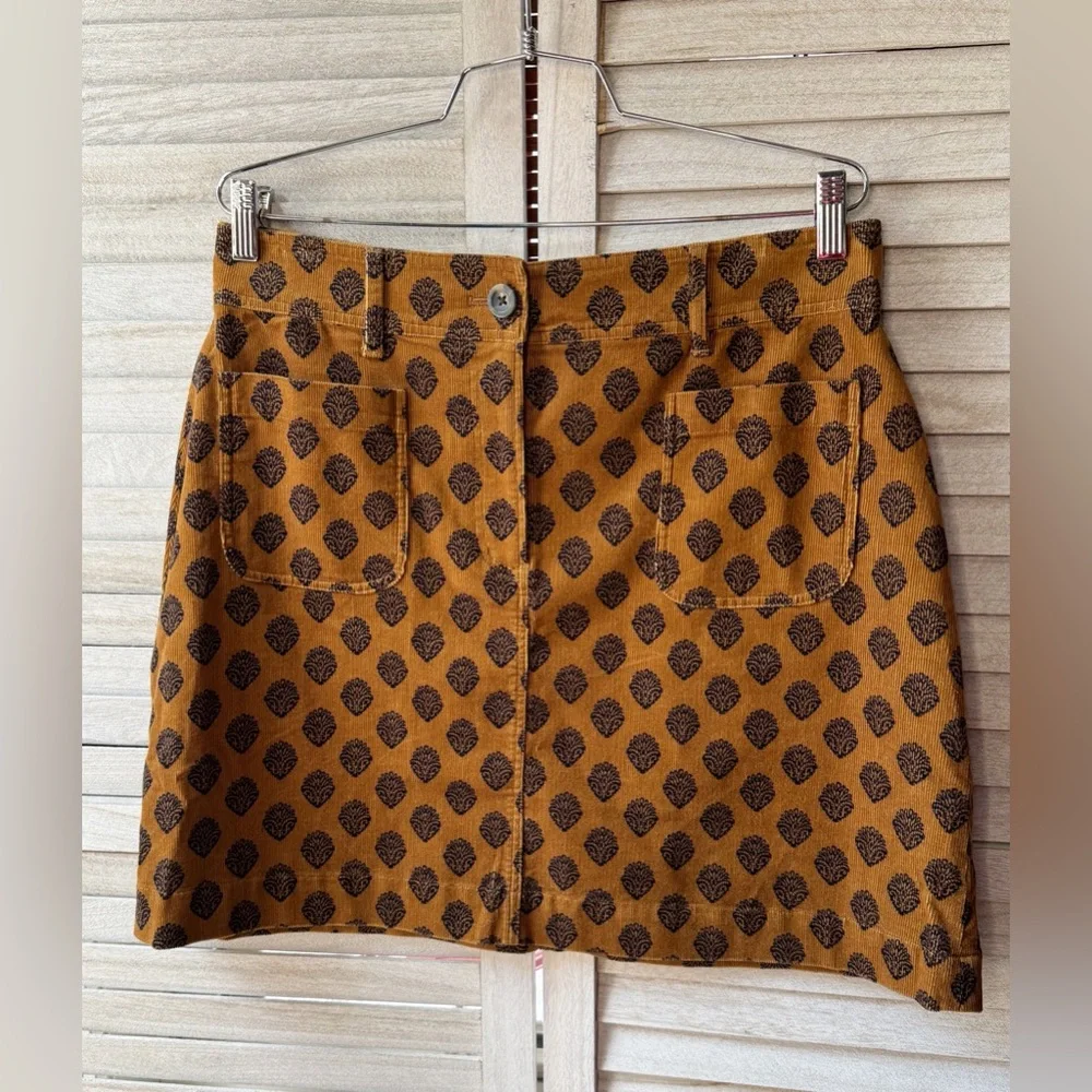Boden Estella Fern Corduroy Mini Skirt Size 10 NWT Preppy Fall Cottagecore Chic